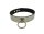 BDSM Halsband aus gebürstetem Edelstahl, mit O-Ring
