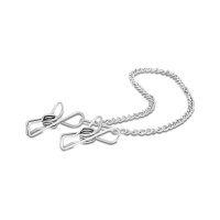 Metall Nippelklemmen mit Kette &ndash; 30 cm