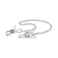 Metall Nippelklemmen mit Kette – 30 cm