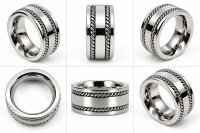 Massiver Cockring aus Edelstahl – Muster