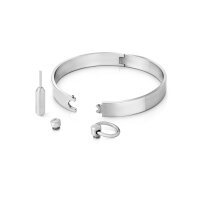 Massives Halsband aus gebürstetem Edelstahl Innen Ø 150 mm