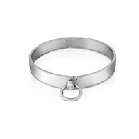 Solid collar made of brushed stainless steel internal...