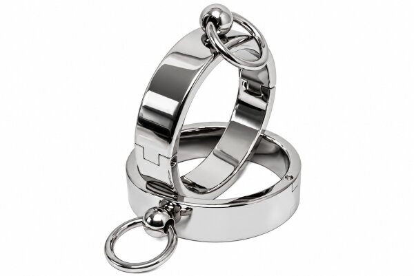 Edelstahl-Handfesseln mit O-Ring Innen Ø 70 mm
