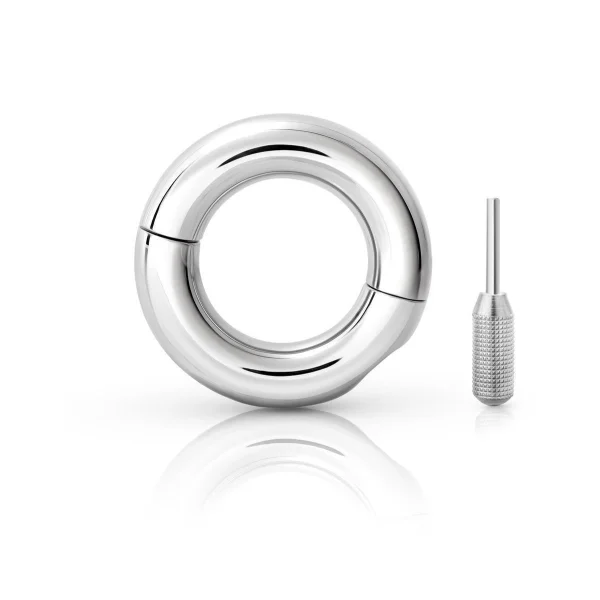Divisible stainless steel donut cockring, Ø 30 to...