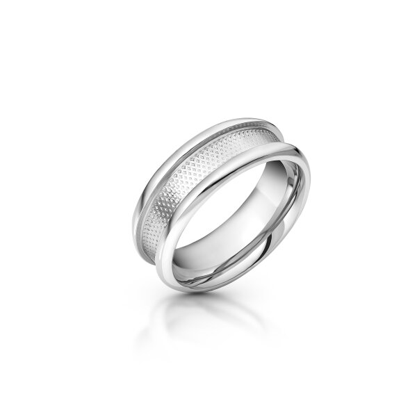 Attractive cock ring with design, made of stainless steel, Ã˜ 35 to 55 mm