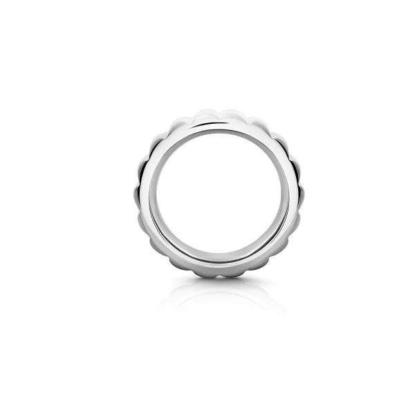 Exciting cock ring with grooves, made of stainless steel,...