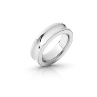 Solid stainless steel cockring with raised rim,...