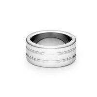 Elegant stainless steel cockring, with grooves, Ã˜ 35 to 55 mm