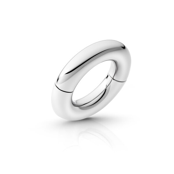 Divisible donut acorn ring made of stainless steel glans ring