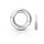 Divisible donut acorn ring made of stainless steel glans ring
