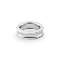 Solid stainless steel shiny ring