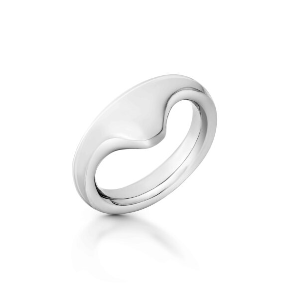 Ergonomic glans ring made of stainless steel, shiny
