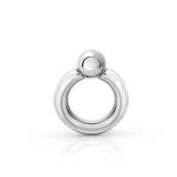 Stainless steel acorn ring, with ball, 30 mm