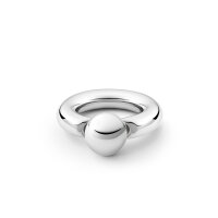 Stainless steel acorn ring, with ball, 30 mm