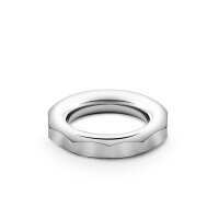 Angular glans ring made of medical stainless steel, matt finish