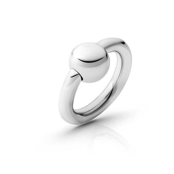 Exciting glans ring made of stainless steel, with large ball