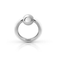 Exciting glans ring made of stainless steel, with large ball