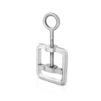 Stainless steel testicle press, 60 x 70 mm, 430 g