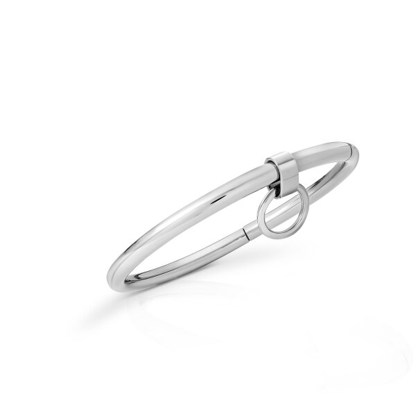 Stainless Steel Locking Collar Choker Necklace With Removable O-Ring - BDSM Fashion Jewelry - View #3