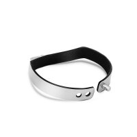 Ergonomisches Bondage Halsband Edelstahl gebürstet mit O-Ring