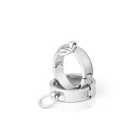 Round stainless steel handcuffs with o-ring size selection