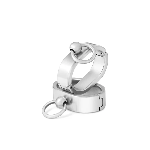 Oval handcuffs handcuffs stainless steel brushed BDSM toys