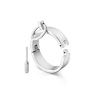 Round stainless steel handcuffs handcuffs with brushed o-ring