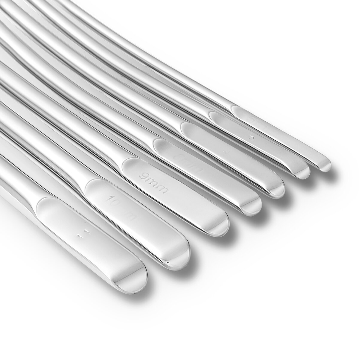 Mens-Shop24 Dilatoren Set DS9 – Harnröhren Dilator Penis Plug Bougiestifte Sexspielzeug für Männer – 8-teilig nach Hegar von 3-18 mm