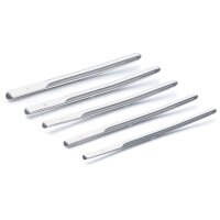 Dilators in a set according to Hegar, made of stainless steel, 8 pieces, 7 to 14 mm