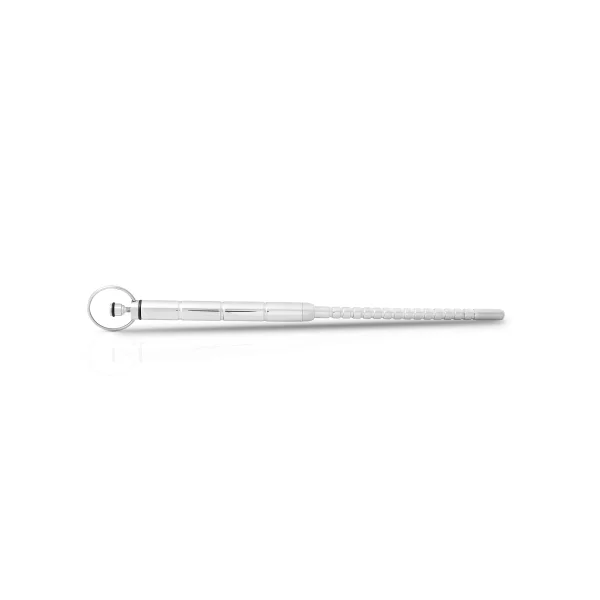 Urethral vibrator made of stainless steel, with grooves,...