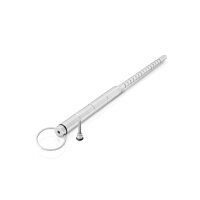 Urethral vibrator made of stainless steel, with grooves, 250 mm, in various sizes