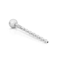 Dilator / princes sceptre with flow-through and unscrewable ball, made of stainless steel, in various sizes