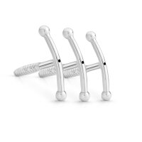 Dilator / princes sceptre with flow-through, smooth handle and conical tip, made of stainless steel, in various sizes