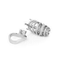 Penis cage with 4 stainless steel spikes, length: 80 mm, in various sizes